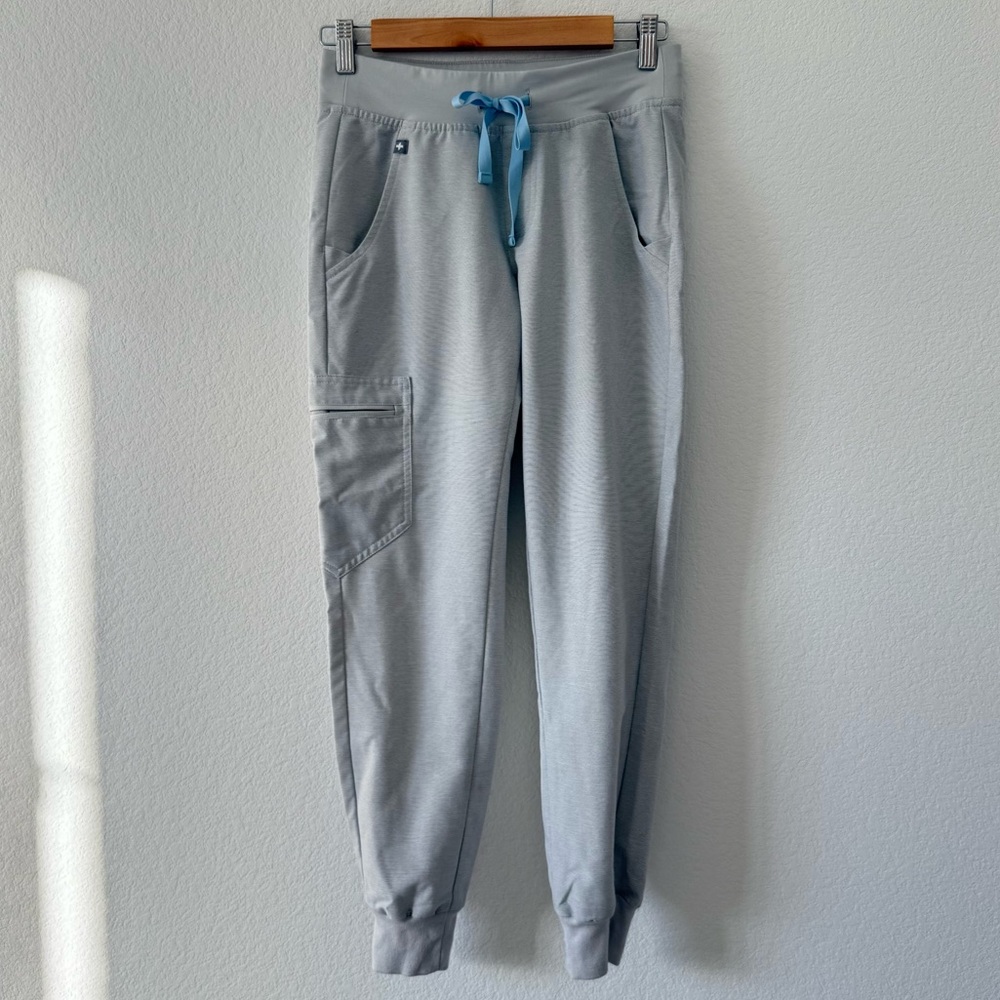 Figs Zamora Scrub Pants Grey Blue Striped Rare Limited Edition Color Size XXSP